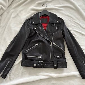 AllSaints genuine Sheep Skin biker jacket
